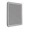 Just Taps HIX Rectangular LED Illuminated Bathroom Mirror 800mm H x 600mm W With Light Matt Black