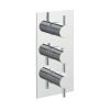 Just Taps Fonti Thermostatic 2 Outlet Shower Valve Vertical