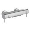 Just Taps Round Thermostatic Bath And Shower Mixer Wall Mounted With Cascade Spout Function