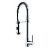 Gessi Oxygen Hi-Tech side lever semi-professional monobloc mixer with swivel spring spout and detachable directional twin jet spray