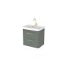Saneux HYDE 55cm 2 drawer wall mounted unit - Matt Sage