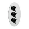 Just Taps Ovaline Thermostatic Concealed 3 Outlets Shower Valve, Vertical
