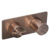 Just Taps Evo Thermostatic concealed push button 3 outlet shower valve