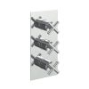 Just Taps Solex Thermostatic Concealed 3 Outlet Shower Valve, Vertical