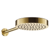 Just Taps Evo Shower head and arm Brushed Brass