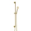 Just Taps Evo Slide Rail with Round Shower Handle and Hose Brushed Brass