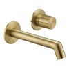 Just Taps Evo Wall mounted basin mixer without lever Brushed Brass