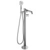 Just Taps Evo Floor standing bath shower mixer with lever and kit Chrome