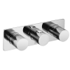 Just Taps Evo Thermostatic concealed 3 outlet shower valve Chrome