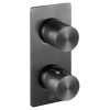 Just Taps Evo Thermostatic concealed 2 outlet shower valve Brushed Black 67671BBL