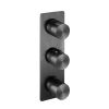 Just Taps Evo Thermostatic concealed 2 outlet shower valve Brushed Black 67690BBL