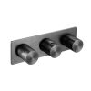 Just Taps Evo Thermostatic concealed 2 outlet shower valve Brushed Black