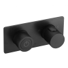 Just Taps Evo Thermostatic concealed push button 3 outlet shower valve Matt Black