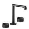 Just Taps Evo 3 hole deck mounted basin mixer Matt Black