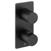 Just Taps Evo Thermostatic concealed 2 outlet shower valve Matt Black 68671MB