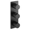 Just Taps Evo Thermostatic concealed 3 outlet shower valve Matt Black 68691MB