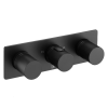 Just Taps Evo Thermostatic concealed 3 outlet shower valve Matt Black