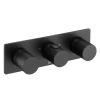 Just Taps Evo Thermostatic concealed 2 outlet shower valve Matt Black