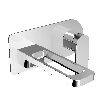 Just Taps AXEL Chrome single lever wall mounted basin mixer