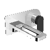 Just Taps AXEL Chrome & Matt Black Single Lever Wall Mounted Basin Mixer