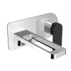 Just Taps AXEL Single Lever Wall Mounted Basin Mixer, Matt Black Handle