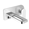 Just Taps AXEL Single Lever Wall Mounted Basin Mixer, Matt White Handle