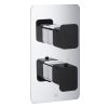Just Taps AXEL Chrome & Matt Black Single Outlet Shower Valve