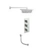 Just Taps Square Thermostat with Extractable Hand Shower and Bath Filler
