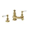 Just Taps Grosvenor Lever Antique Brass Edition 3 hole deck mounted basin mixer