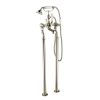 Just Taps Grosvenor Freestanding Lever Handle Bath Shower Mixer Tap with Shower Kit-Nickel