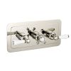 Just Taps Grosvenor lever Thermostatic 3-Outlets Concealed Shower Valve-Nickel