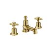 Just Taps Grosvenor Pinch Antique Brass Edition 3 Hole Deck Mounted Bath Filler