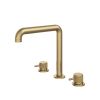 Abacus ISO PRO Deck Mount 3TH Basin Mixer Brushed Brass