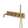 Abacus ISO PRO Thermo Concealed Bath Shower Mixer Brushed Brass