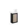 Crosswater Alo Cloakroom Unit 400 Black & Rattan AL4000FBR