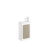 Crosswater Alo Cloakroom Unit 400 White & Rattan AL4000FWR