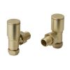 Just Taps Angled Brushed Brass Radiator Valve