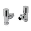 Just Taps Angled Brass with chrome finish Radiator Valve