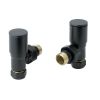 Just Taps Matt Black Angled Radiator Valves