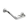 Bathroom Origins Ascot Chrome Angled Grab Bar with Basket