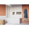 Crosswater Asura 8mm Hinged Bath Screen- Polished Stainless Steel