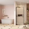 Crosswater Asura 8mm Hinged Door (width-1000mm) with Side Panel 900mm and Hammered Handle-Matt Black