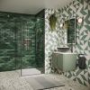 Crosswater Asura 8mm Hinged Door (width-1000mm)  with Side Panel 800mm And Hammered Handle-Slate