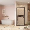 Crosswater Asura 8mm Infold Door (width-800mm) with Side Panel 900mm and Hammered Handle-Matt Black