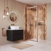 Crosswater Asura 8mm Infold Door(800mm) with 900mm Side Panel and Hammered Handle-Brushed Bronze