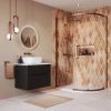 Crosswater Asura 8mm Quadrant Offset Single Door(1000x800)  And Hammered Handle-Brushed Bronze