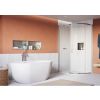 Crosswater Asura 8mm Quadrant Offset Single Door (1200 x 800mm) and Hammered Handle-Polished Stainless Steel