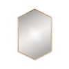 Bathroom Origins Docklands Hexagonal Mirror 50x75cm Brushed Brass