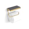 HIB Toilet Roll Holder with Shelf & Anti-slip Mat