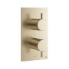 Crosswater MPRO 2 Outlet 2 Handle Thermostatic Bath Shower Valve Brushed Brass